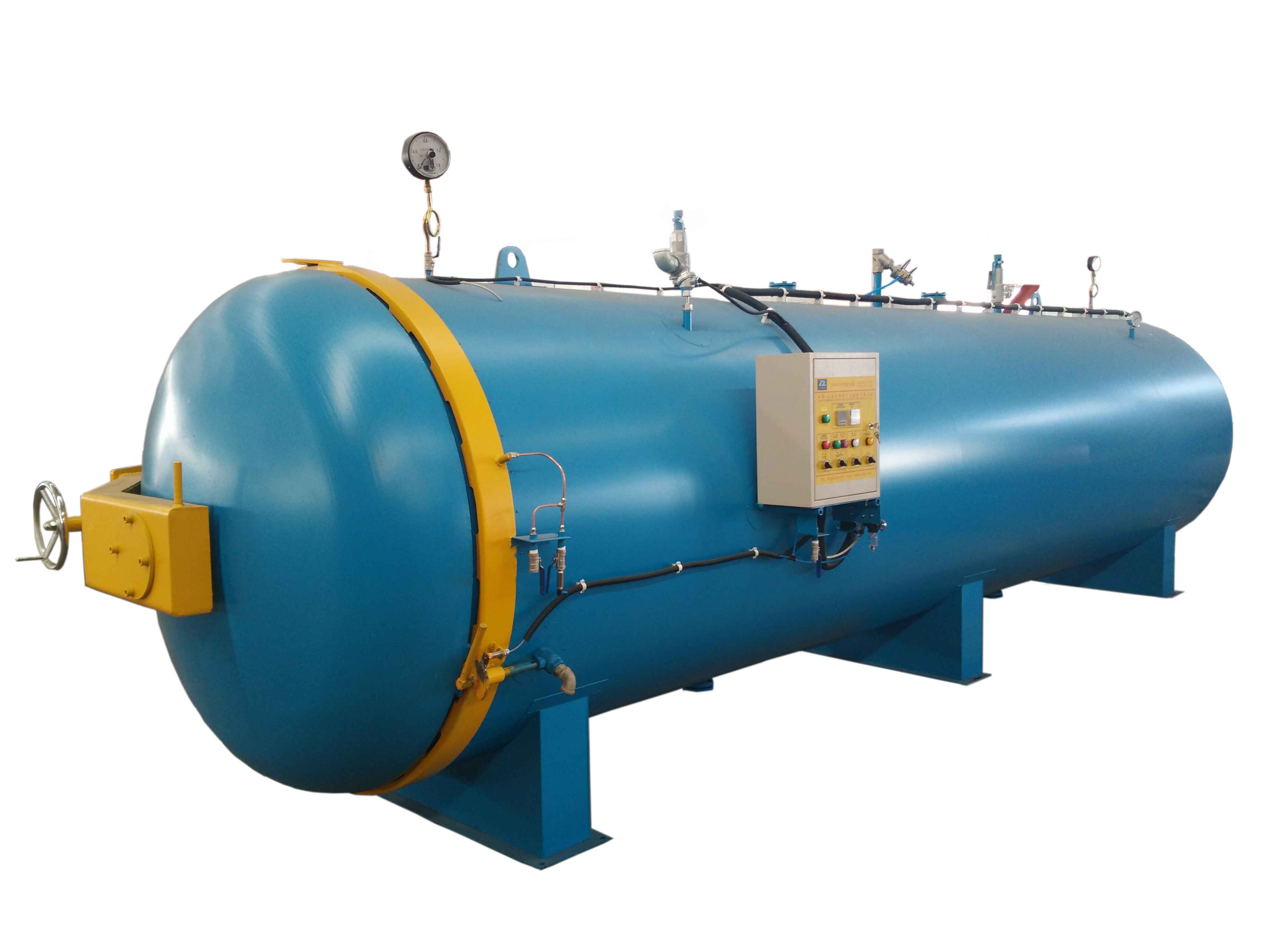 <b>硫化罐適用于橡膠、輪胎翻新、膠輥、膠管、膠囊、膠鞋、膠帶、膠板、管道等產(chǎn)品硫化，無錫雷特石化重工裝備有限公司以成熟的技術(shù)，先進的生產(chǎn)設(shè)備設(shè)計制選大型硫化罐、立式硫</b>